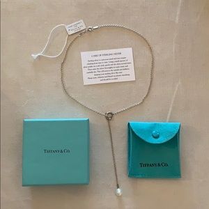 Tiffany open heart lariat necklace